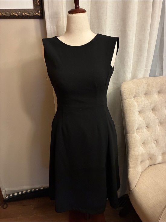 White House Black Market Dresses & Skirts - EUC White House Black Market Classic Black Sleeveless A-Line Dress Size 6
